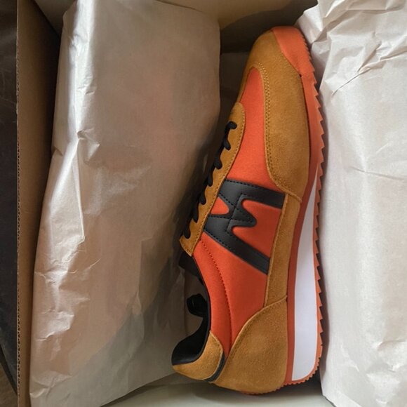 Karhu Athletic Sneakers in Orange and Tan with Black Detail main image 12